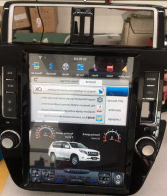Car DVD Player GPS TV DVB-T Bluetooth Android 3G 4G WIFI Style Tesla Vertical Toyota Prado 2014-2016