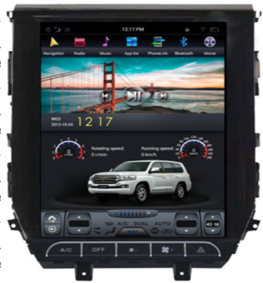 Autoradio GPS TV DVB-T TDT Bluetooth Android 3G 4G WIFI Style Tesla Vertical Toyota Land Cruiser 2016