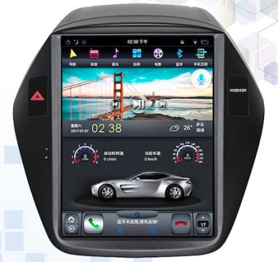 Autoradio GPS TV DVB-T TDT Bluetooth Android 3G 4G WIFI Style Tesla Vertical Hyundai Tucson IX35 2009-2014