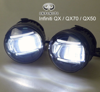 Faro antiniebla LED + la luz del día de DRL Infiniti QX QX50 QX70