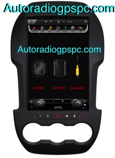 Autoradio GPS TV DVB-T TNT Bluetooth Android 3G 4G  WIFI Style Tesla Vertical Ford Ranger 2011-2014