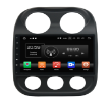 Autoradio GPS Grand Ecran Bluetooth DVB-T TV TNT Android 3G/WIFI Jeep Compass 2014-2015