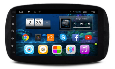 Autoradio GPS TV DVB-T TNT Android 3G/4G/WIFI Mercedes-Benz Smart 2016