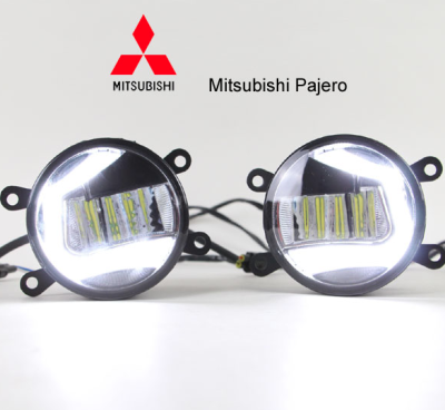 Feux antibrouillard LED + DRL lumière feux de jour LED Mitsubishi Pajero