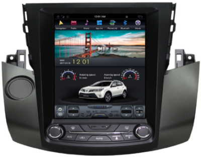 Autoradio GPS TV DVB-T Bluetooth Android 3G 4G WIFI Style Tesla Verticale Toyota RAV4 2003-2009