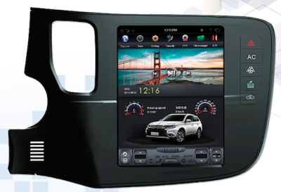 Autoradio GPS TV DVB-T Bluetooth Android 3G 4G WIFI Style Tesla Verticale Mitsubishi Outlander 2014-2017